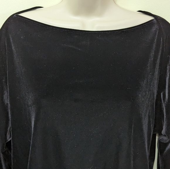 Anne Klein NWT Velour Wide Neck Top Sz L - Picture 5 of 12